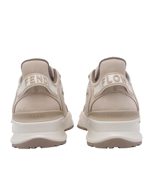 Fendi Gray Flow Low-Top Sneakers
