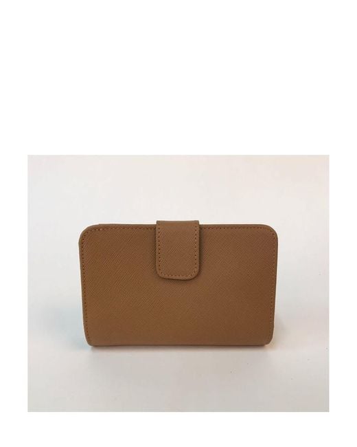 Prada Brown Logo Embossed Wallet