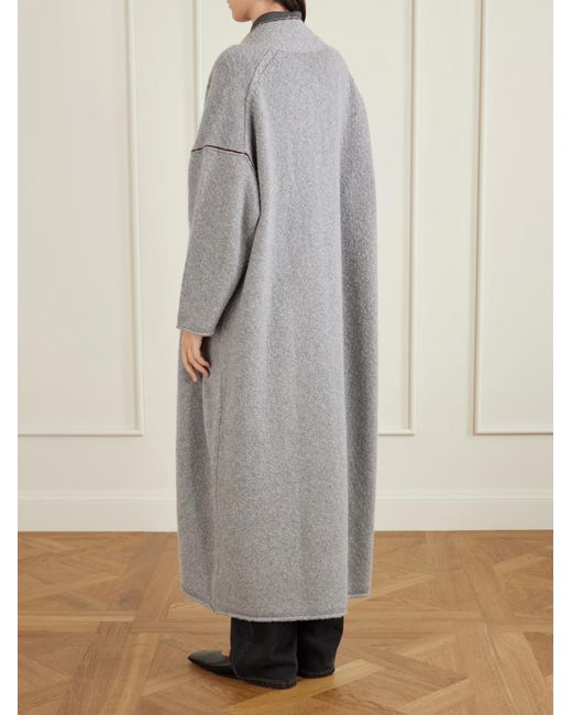 The Elder Statesman Gray Glacier Cashmere Cardigan