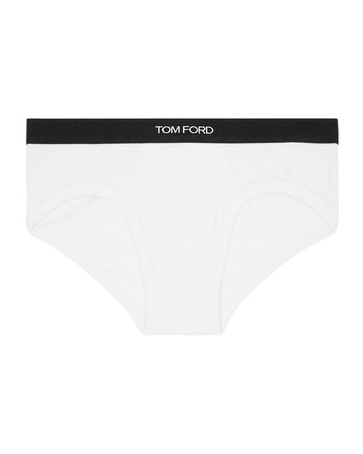 Tom Ford White Elastic Waist Briefs for men