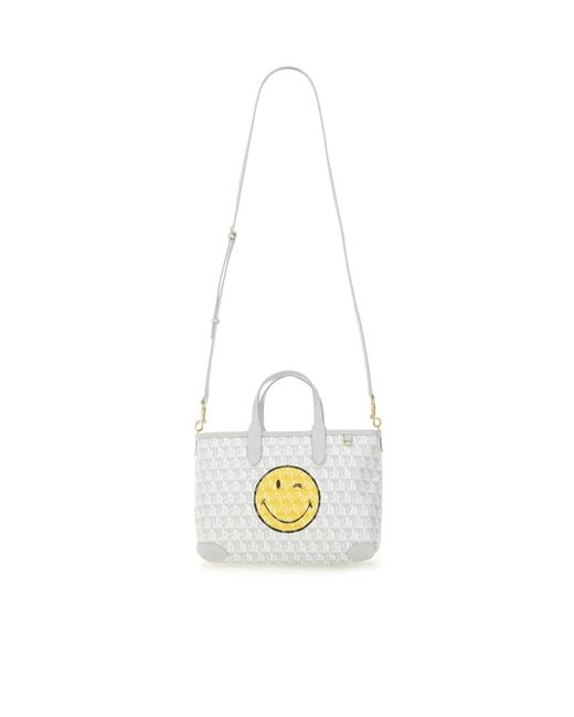 Anya Hindmarch White I Am A Plastic Bag Wink Tote Bag Xs