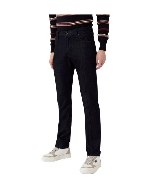 Emporio Armani Blue J45 Slim-Fit Jeans for men