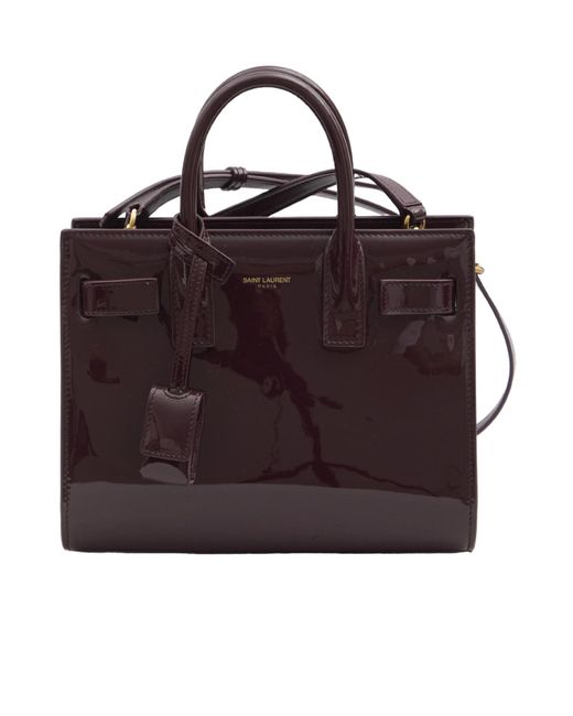 Saint Laurent Purple Sac De Jour Nano Top Handle Bag