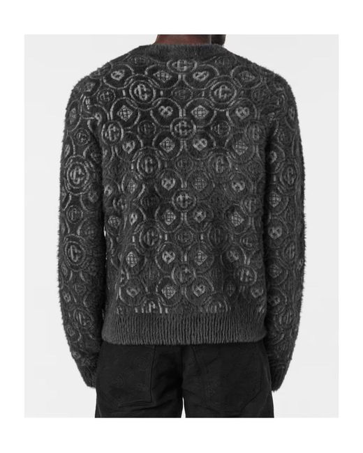 Casablanca Gray Logo Crewneck Sweater for men