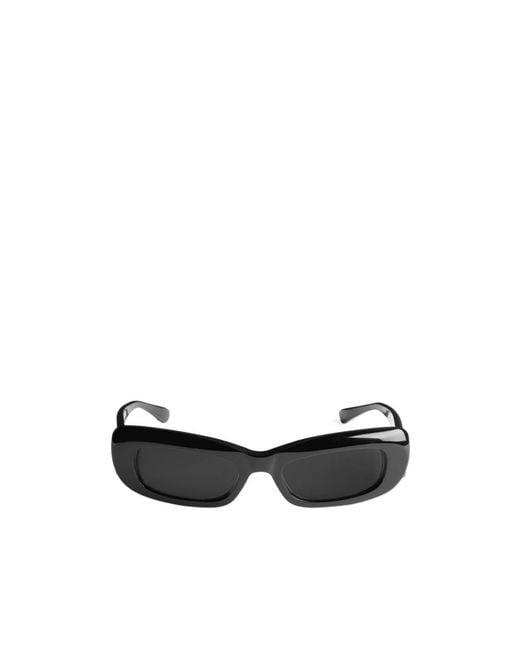 Balenciaga White Eyewear Diva Rectangle Frame Sunglasses