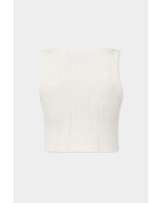 DSquared² White Scoop-Neck Tank Top