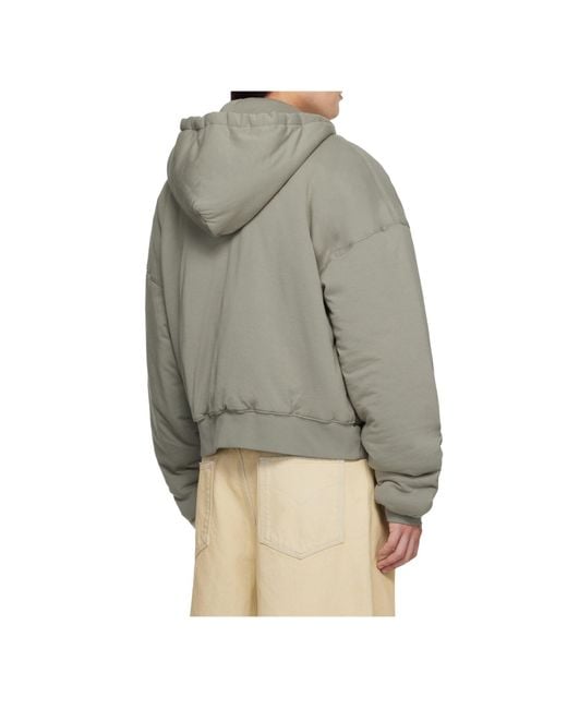 Lu'u Dan Gray Padded Hoodies for men