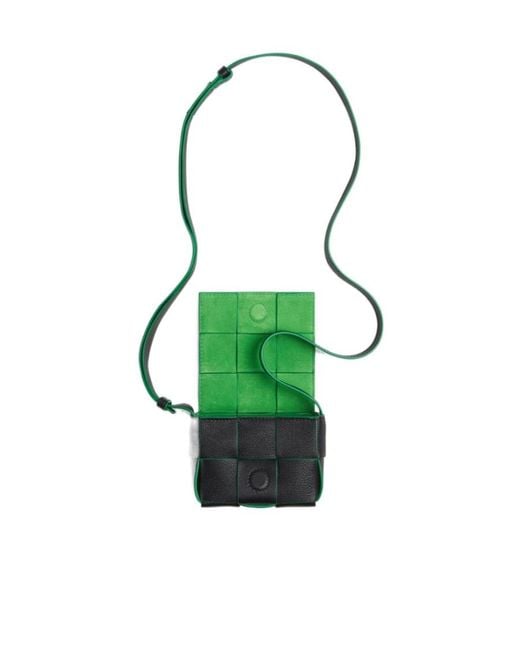 Bottega Veneta Black Logo Knitted Shoulder Bag for men