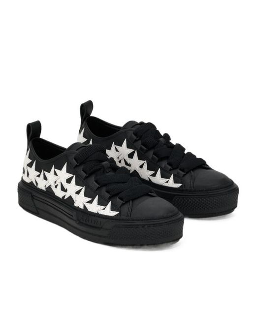 Amiri Black Sneaker With Molded Rubber Sole And Leather Star Appliqués for men
