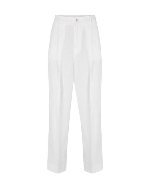 Dolce & Gabbana White Loose Long Pants for men