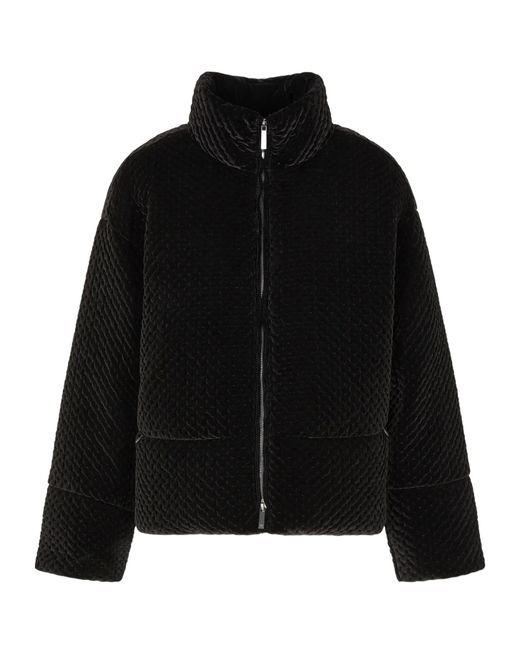 Emporio Armani Black Quilted Blouson Jacket