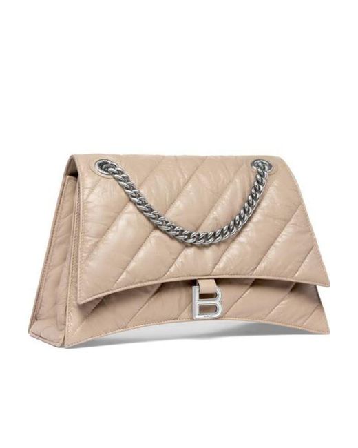 Balenciaga Natural Crush Chain Quilted Medium Shoulder Bag