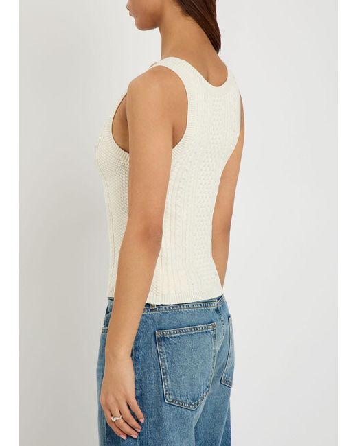 J.W. Anderson White Cable Knit Tank Top