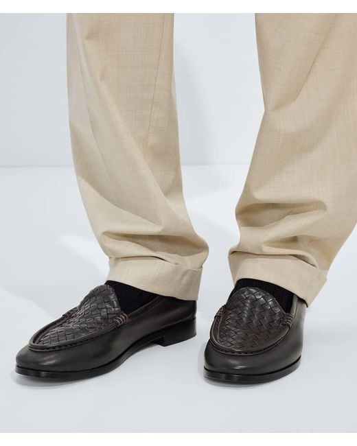 Bottega Veneta Black Silenzio Loafers for men