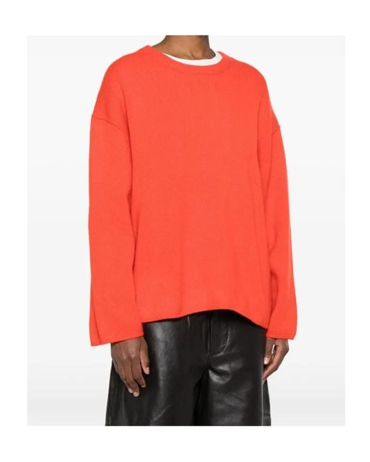 Soft Goat Red Crew-Neck Jumper