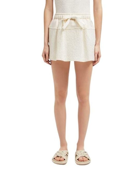 Moncler Natural Drawstring Skirt