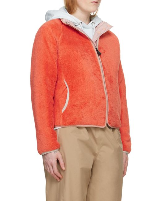 Moncler Orange Grenoble Maglia Fleece High-Neck Reversible Jacket
