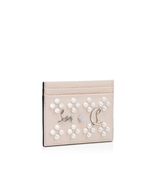 Christian Louboutin Natural Kios Logo Plaque Card Holder