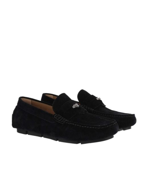 Versace Black Medusa Head Slip-On Loafers for men
