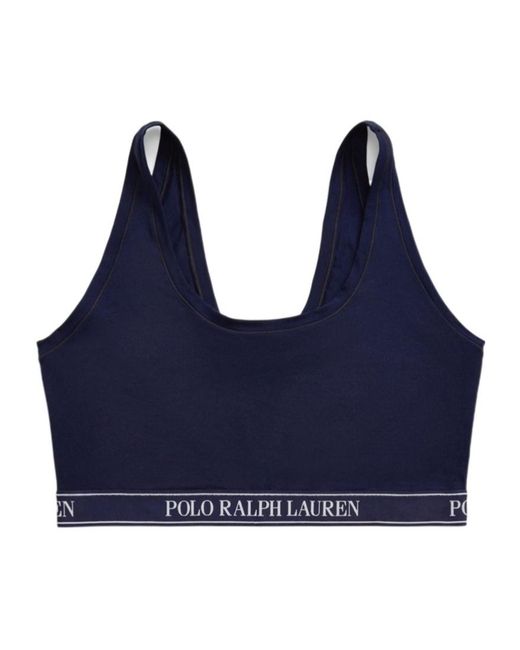 Polo Ralph Lauren Blue Striped Round-Neck Bra