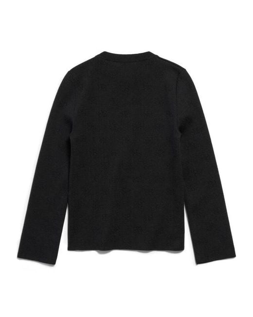 Balenciaga Black Long-Sleeve Knit Sweater