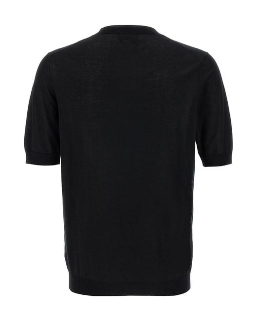 Ballantyne Black Classic Crewneck Jumper for men