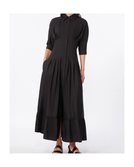 Max Mara Black Cotton Poplin Dress