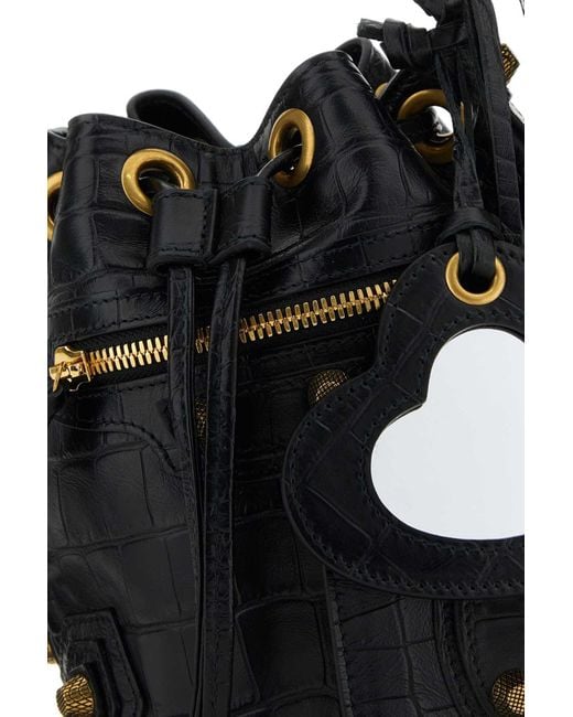 Balenciaga Black Le Cagole Xs Bucket Shoulder Bag