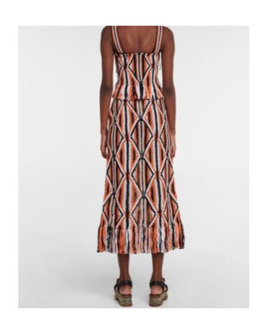 Gabriela Hearst Orange Amalia Macramé Tank Top