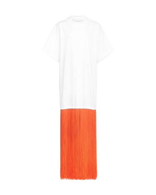 Alaïa White Alaïa Fringed T-Shirt