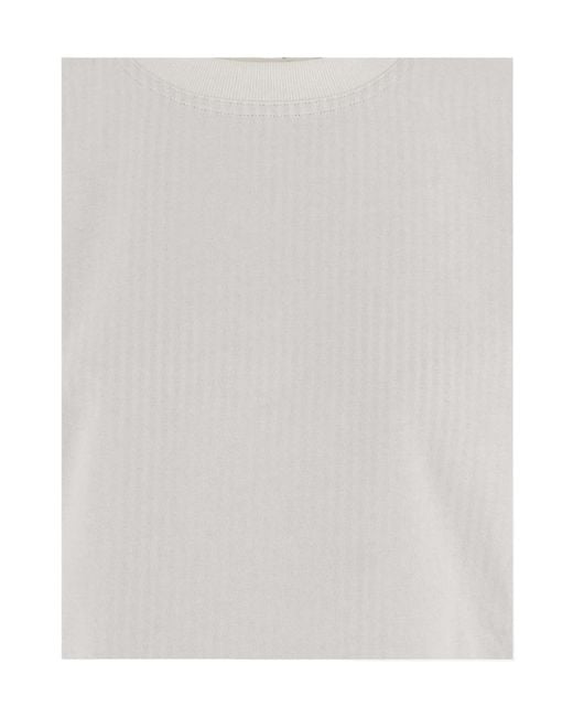 Bottega Veneta White Double Layer Striped T-Shirt