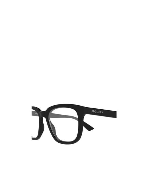 McQueen White Eyewear Square Frame Glasses