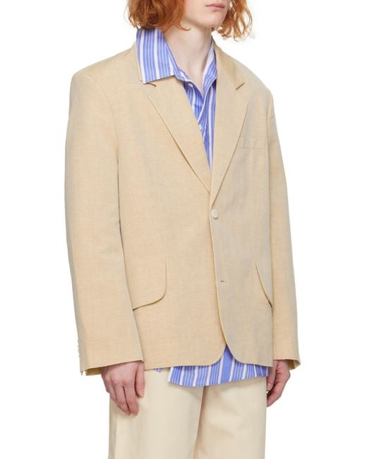 Jacquemus Natural Button-Up Jacket for men