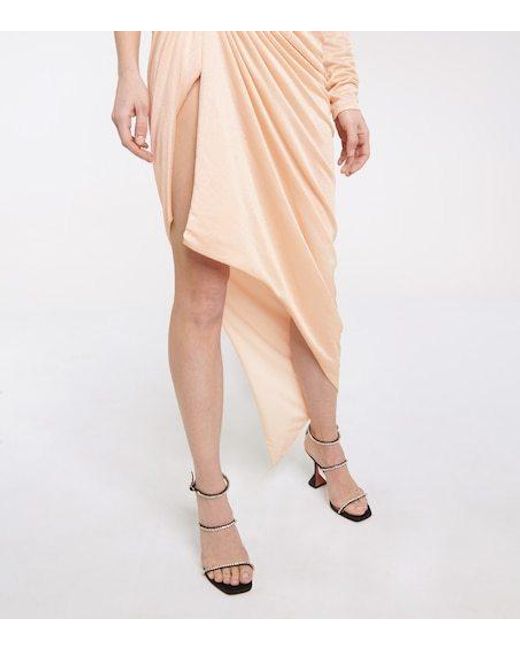 Alexandre Vauthier Pink Stretch-Jersey Midi Dress