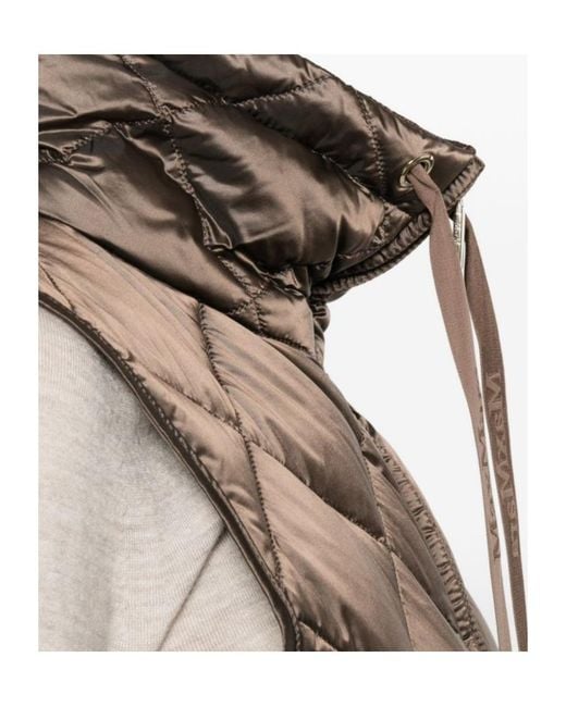 Max Mara Brown Quilted Down Vest