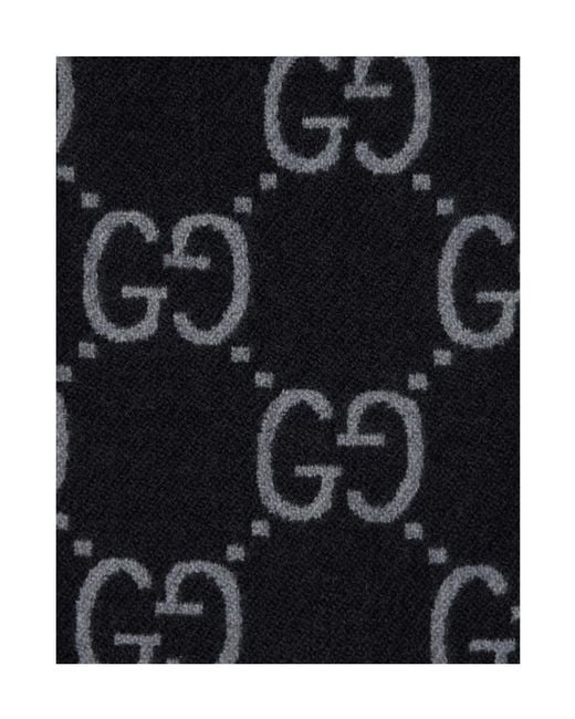 Gucci Black Gg Jacquard Cape