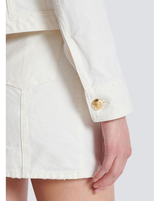 Balmain White Denim Jacket