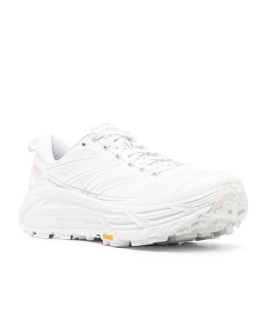 Hoka One One White Laced Sneakers for men