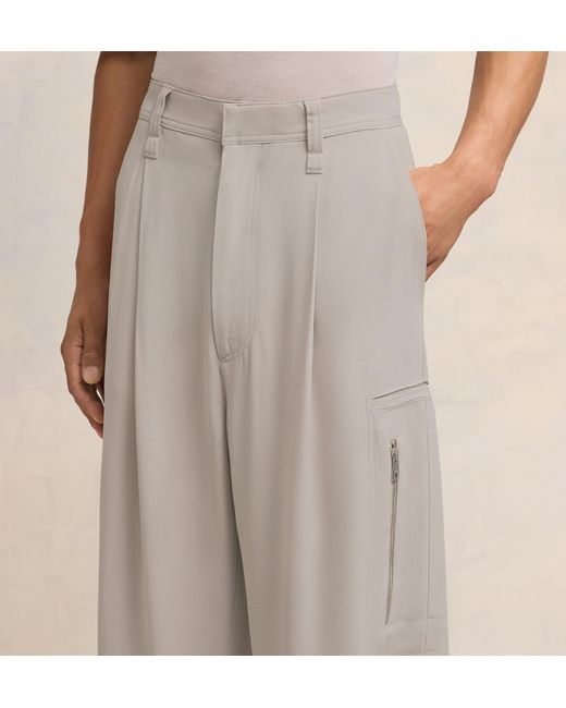 AMI Gray Ami Wide-Leg Pants for men