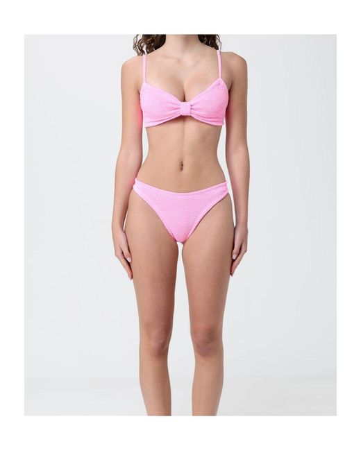 Hunza G Pink Alicia Crinkle Bikini