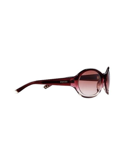 Gucci Pink Eyewear Oval Frame Sunglasses