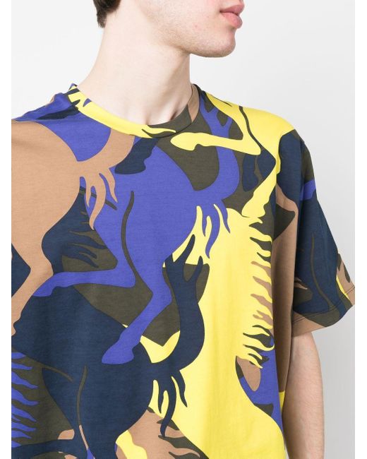 Ferrari Blue Prancing Horse All-Over Print T-Shirt for men