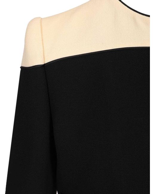 Valentino Black Button-Up Crewneck Jacket