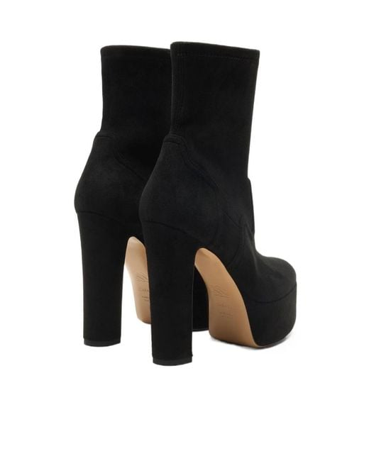 Casadei Black Patty Platform Ankle Boots