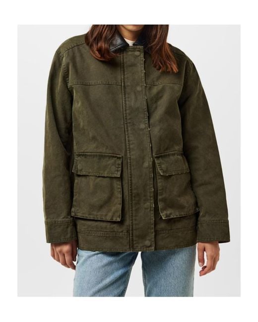 Anine Bing Green Lapel Long-Sleeved Casual Jacket