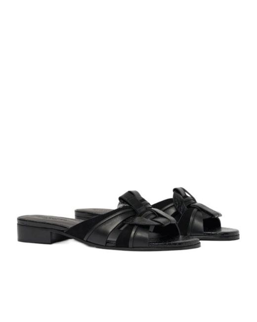 Scarosso Black Anna Sandals