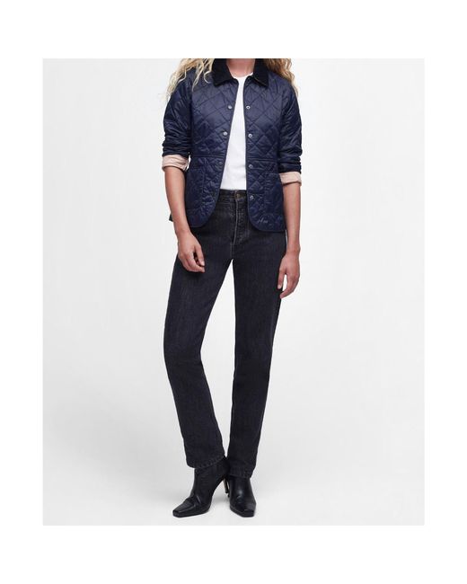 Barbour Blue Quilted Long-Sleeved Casual Jacket