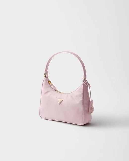 Prada Pink Re-Edition 2005 Re-Nylon And Saffiano Mini Bag