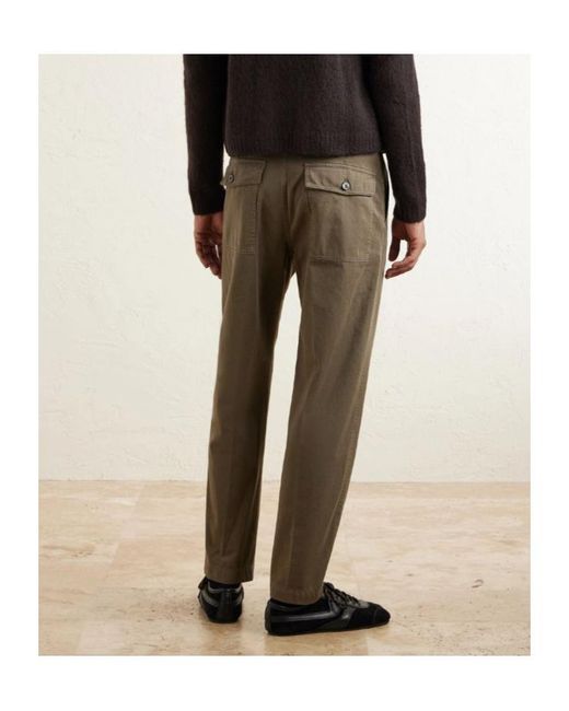 Dries Van Noten Gray Button Trousers for men