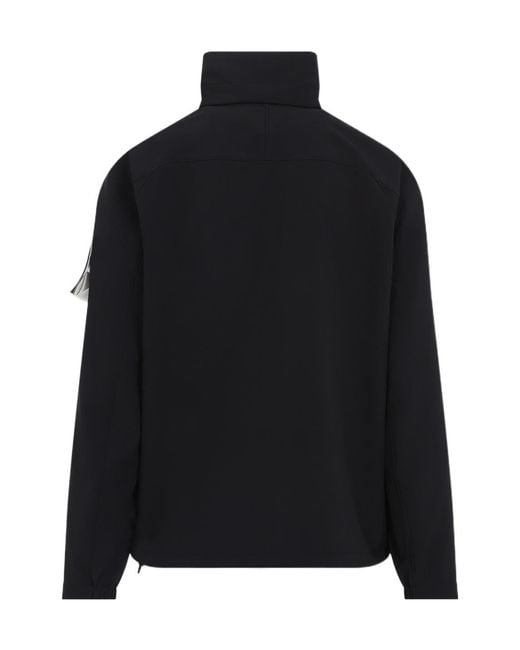Stone Island Black High Neck Zipped Jacket for men